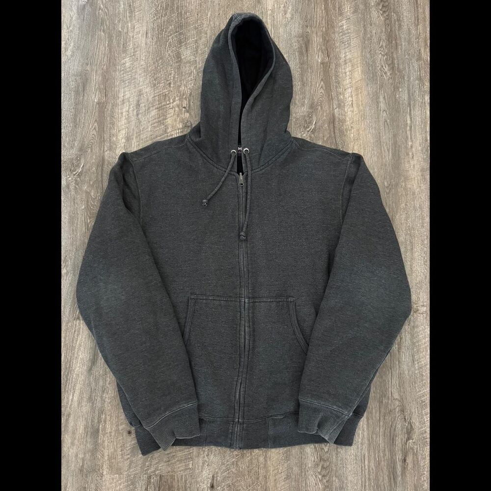 Champs-sports Men's Grey and Black Zip Up Hoodie
